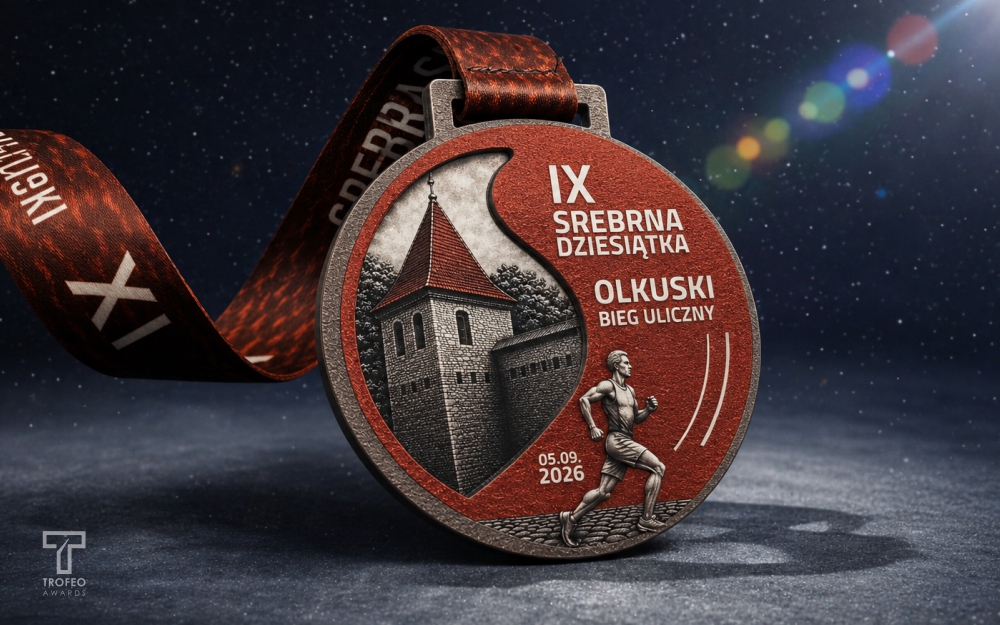 metalowy stalowy medal nadruk pilka nozna PZPN 4 Move Cup