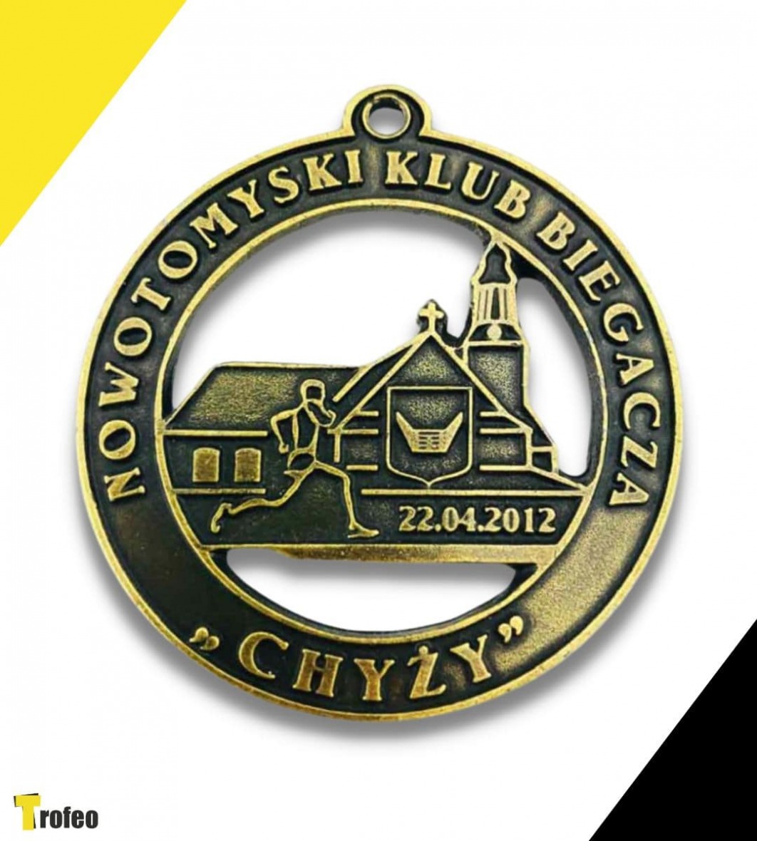 Ażurowy medal odlewany dla Nowotomyskiego Klubu Biegacza