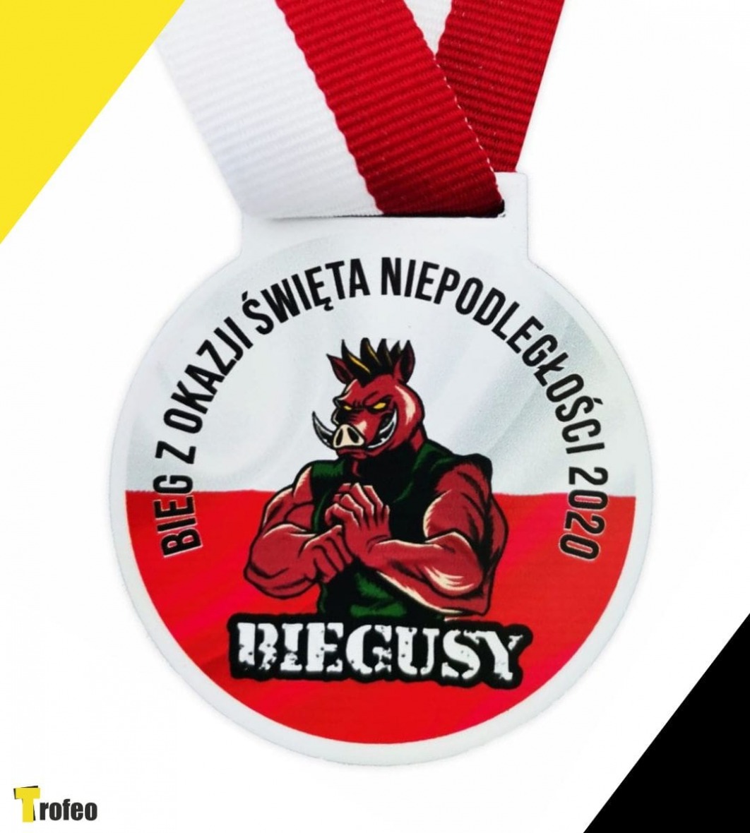 Medal z metalu BIEGUSY