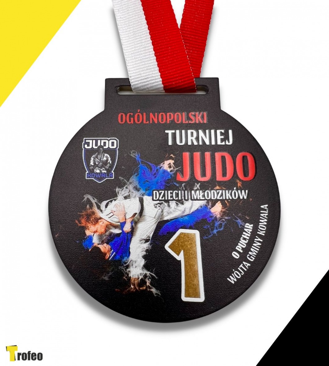 Metalowe medale na turniej judo
