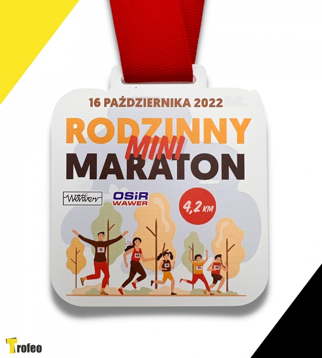 Medal z metalu na Rodzinny Mini Maraton