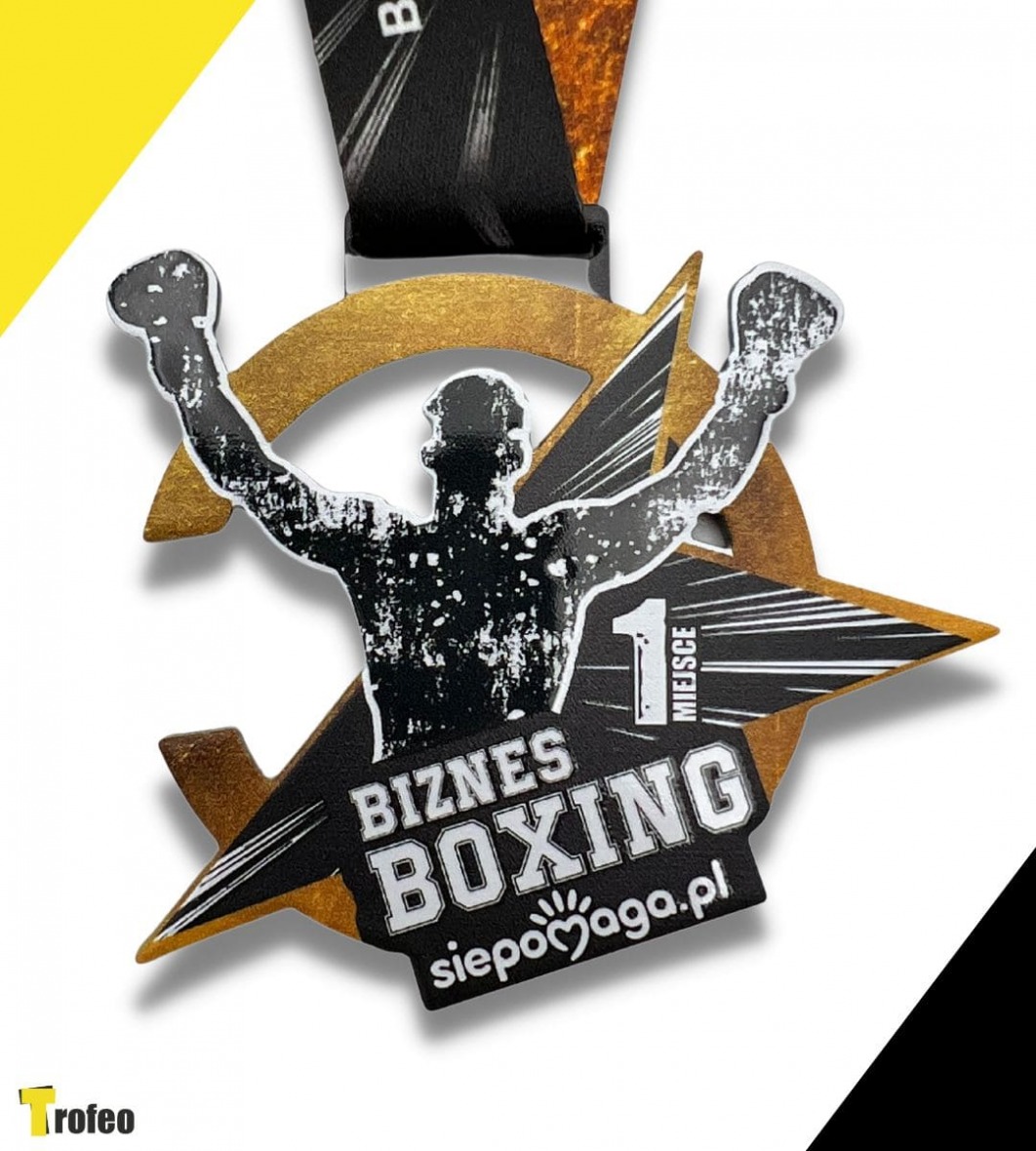 Metalowy medal Biznes Boxing