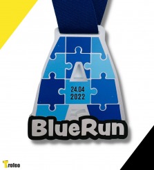 Medal z akrylu Blue Run